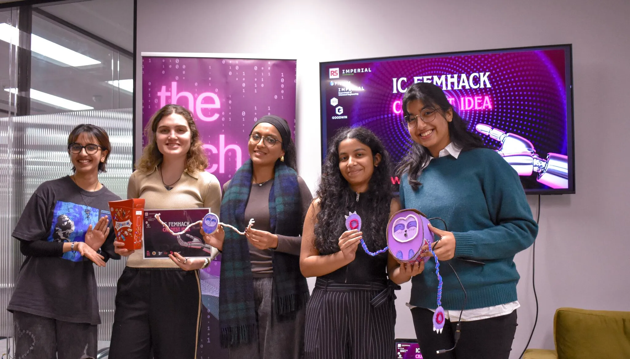 The Scream Machine team at IC FemHack